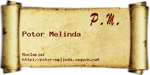 Potor Melinda névjegykártya